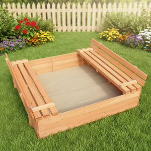 Maßgefertigter Kinder-Sandkasten aus Holz mit Bänken Outdoor-Sandkasten FSC-Zertifiziert <span class=keywords><strong>2</strong></span> Jahre Garantie - Product Image 3