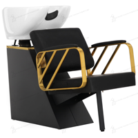 Nouvel ensemble de mobilier de salon : fauteuil de coiffure avec bac en céramique, équipement de poste de travail pour salon de coiffure et barbier