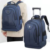 Sac à dos de voyage pour ordinateur portable, multi-usages, imperméable, en polyester Oxford, avec fermeture éclair, haut de gamme, avec roulettes, capacité de 20 à 39 L