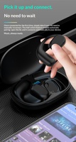 Écouteurs Bluetooth sportifs X27 à crochet d'oreille, affichage numérique, longue autonomie, écouteurs sans fil à oreille ouverte pour la course et le fitness