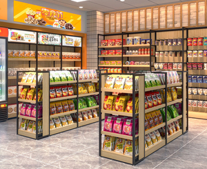 Vente en gros de présentoirs à tabac et à vin Étagères de supermarché double face Carton en <span class=keywords><strong>acier</strong></span> et bois bon marché CN;GUA - Product Image 4