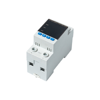 KINEE 1-63A 1 polo 1 fase LED tipo VA Protector, protector de corriente de voltaje ajustable con medición de electricidad