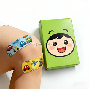 Pansements en lot familial personnalisés avec logo, motifs de dessins animés mignons pour enfants, en tissu non tissé - Product Image 3