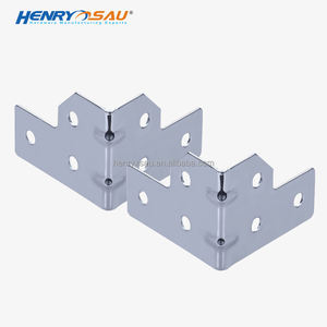 Renforcé robuste coin Brace L support coin protecteur <span class=keywords><strong>garde</strong></span> boîtier pince clip 6 trous pour transit route cas coffre - Product Image 2