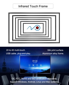 <span class=keywords><strong>IR</strong></span> đa cảm ứng khung ZP-<span class=keywords><strong>TOUCH</strong></span> 98 110 <span class=keywords><strong>120</strong></span> inch USB nhôm cho doanh nghiệp mở khung màn hình và khung màu đen màn hình 16:9 1 năm - Product Image 3