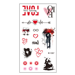 Tatuaje Temporal Adhesivo Diseño Corazón y Flor Resistente al Agua Larga Duración 1-3 Semanas Para el Día de San Valentín - Product Image 5