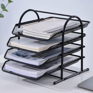 Organizador de Archivos de Oficina, Estante Circular de Metal de 4 Niveles, Organizador de Revistas, Estante de Archivo para Oficina, Hogar y Escuela - Product Image 3