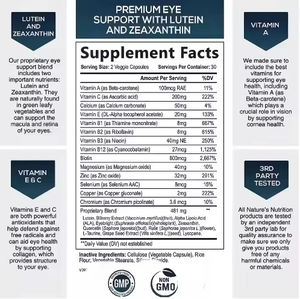 Vitaminas para la Vista para Adultos Mayores de 40 Años - Suplemento Vegano con Vitamina E y Protección Contra la Luz Azul para la Salud Macular - Product Image 2