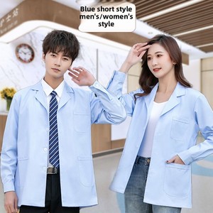 <span class=keywords><strong>Camice</strong></span> da laboratorio da uomo in Jersey a maniche corte bianco a maniche lunghe da <span class=keywords><strong>donna</strong></span> abbigliamento da lavoro dentale a <span class=keywords><strong>mezza</strong></span> <span class=keywords><strong>manica</strong></span> estivo sottile da lavoro per medici - Product Image 4