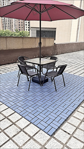 Modular Interlocking <b>Plastic</b> Deck Tiles for Rental Apartment Balcony Quick Installation No Tools Needed - Product Image 5