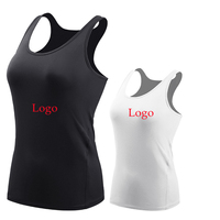 Canottiera sportiva da donna personalizzata senza maniche quick dry top senza pettorale camicia da corsa bottoming canotta da palestra per bodybuilding