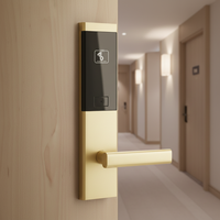 Poignée de porte intelligente en gros pour portes en bois/aluminium avec cartes mémoire et serveur cloud SDK – Système de verrouillage de porte d'hôtel