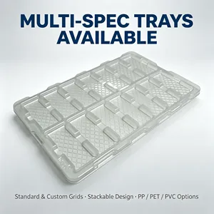 ถาดพลาสติก PP PET PVC สำหรับบรรจุภัณฑ์ชิ้นส่วนฮาร์ดแวร์ที่ไม่ได้มาตรฐาน ถาดใส่ของแบบแม่นยำ - Product Image 1