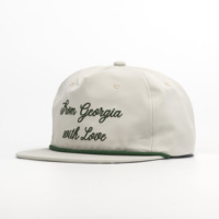 Hotselling op maat gemaakte pet met geborduurd logo, 5-delige waterdichte, ongestructureerde snapback petten voor 2026