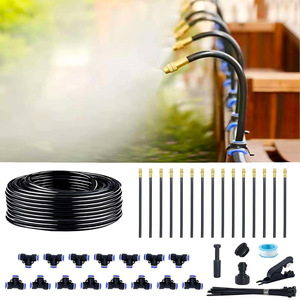 Système d'irrigation goutte à goutte automatique de 80 pieds avec buses à connexion rapide, kit d'humidification et de refroidissement par brumisation pour jardin extérieur - Product Image 1