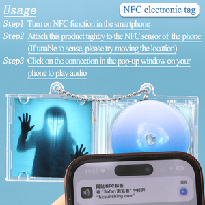 SUNSHING Custom NFC Mini Music Song Album Keychain Blank Mini CD <b>Case</b> with NFC Chip Personalized Album Cover DVD Blister Box - Product Image 3