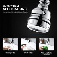 Frud — robinet de cuisine rotatif à 360 degrés, avec tête de pulvérisateur, pommeau de douche de remplacement et économie d'eau pour la cuisine
