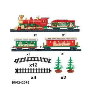 2023 Weihnachts geschenke Electric Train Track Toy Set mit Schiene mit Licht für Kinder Track Spielzeug