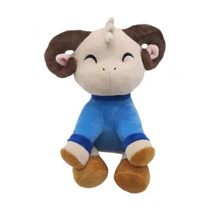 Peluche unisexe OEM ODM, jouet en peluche personnalisé, mouton, nouveau-né, Animal en peluche, plusieurs couleurs, tricot en vrac, doux, poupée en peluche