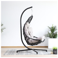 Fabricant de Foshan – Balançoires de patio modernes en métal en forme de lune pour extérieur, chaises suspendues pour parcs et gymnases, vente en gros de meubles