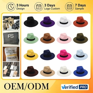 Sombreros Fedora Panamá de Ala Ancha de Fieltro con Logotipo Personalizado, Estilo Casual, Nueva Tendencia Retro Jazz para Hombres y Mujeres, Venta al Por Mayor - Product Image 2