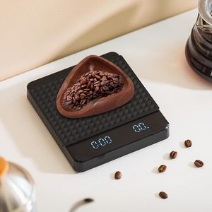 Coffee <b>Bean</b> Weighing Tray Sandy Pearwood Flat Shape Home Use Minimalist Style Coffee Storage Display - Product Image 1
