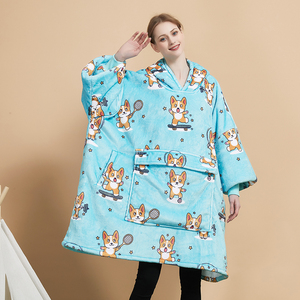 Tùy chỉnh khổng lồ Túi quá khổ cộng với kích thước lớn Sherpa áo mặc Hoody trùm đầu chăn quá khổ hoodie chăn - Product Image 3