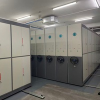 Archivador Móvil Manual Ajustable para Taller, Sistema de Estanterías Compacto, Estantes para Hospital, Compactador de Archivos, Gabinete de Acero Denso
