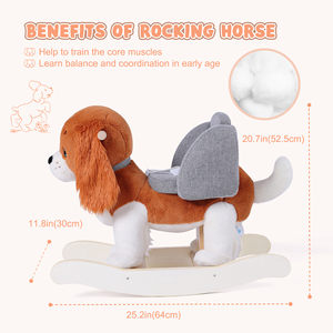 <span class=keywords><strong>Cheval</strong></span> à bascule en bois pour enfants, adorable chiot brun senior de race King Charles Spaniel, tendance sur TikTok - Product Image 5