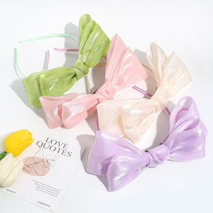 Cerchietto in Rete con Fiocco <span class=keywords><strong>Dolce</strong></span> e Versatile, Accessorio per Capelli Semplice per Acconciature alla Moda, Stile Principessa Fuggitiva - Product Image 1