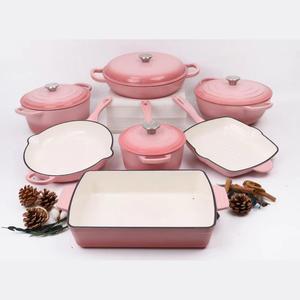 Ensemble de Cuisson <span class=keywords><strong>en</strong></span> <span class=keywords><strong>Fonte</strong></span> Émaillée Design Moderne de Qualité Supérieure, Casseroles <span class=keywords><strong>en</strong></span> Métal et Cocottes <span class=keywords><strong>pour</strong></span> Cuisinière à Gaz, Vente <span class=keywords><strong>en</strong></span> Gros Fabricant d'Ustensiles de Cuisine - Product Image 1