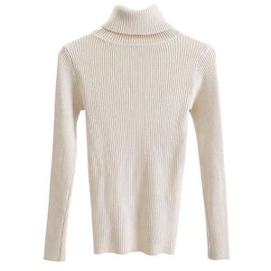 เสื้อสเวตเตอร์ไหมพรมถักแบบสั่งทำสำหรับผู้หญิง แบรนด์ส่วนตัว เสื้อกันหนาวคอสูง แขนยาว สำหรับผู้หญิง ปี 2022 - Product Image 3