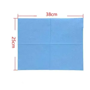 Disposable Lint Free 500pcs 60gsm Car Maintenance Wiping Blue Industrial Cleaning Nonwoven Wiper