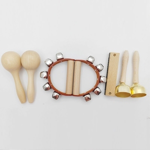 Ensemble de percussion Orff en bois naturel 8 en 1 pour la maternelle, matériel pédagogique musical pour enfants, kit d'instruments de musique - Product Image 4