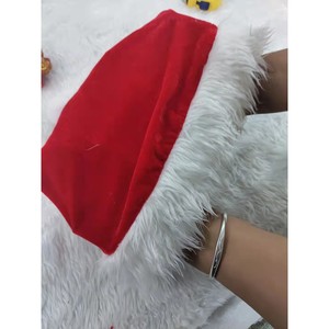 Chapeau de Père Noël en velours rouge, taille adulte, cadeau de Noël - Product Image 2