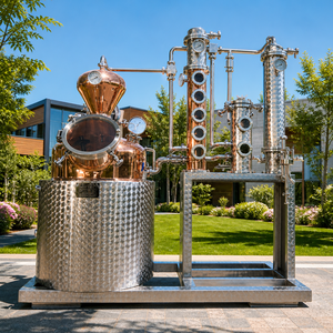 Équipement de distillation d'alcool Tonsen 500L, alambic en cuivre, machine de distillation en acier inoxydable pour whisky, brandy, gin, vodka - Product Image 4