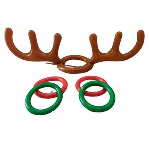 <b>Inflatable</b> PVC Reindeer Antler Ring Toss <b>Game</b> Portable Holiday Fun for Kids & Adults - Product Image 2