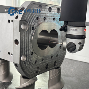 Schraub zylinder Typ 65/75 mit Kühlwasser Kunststoff-und Gummi maschinen teilen für Extruder maschinen Doppels ch necken zylinder zylinder - Product Image 4