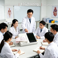 Electrocardiógrafo de 12 Derivaciones ECG301, Máquina de ECG de Alta Precisión de 1000sps, Batería de Iones de Litio Integrada, Grabación Multimodo, Impresora Térmica