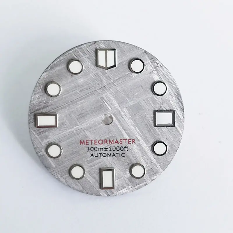 Custom Size Natural Grey Modified Universal skx007 mod watch faces NH35 NH36 Movement Meteorite Dial