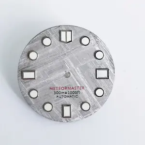 Индивидуальный размер натуральный серый модифицированный Универсальный skx007 мод циферблат часов NH35 NH36 механизм метеоритный циферблат