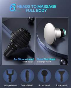 <span class=keywords><strong>Pistolet</strong></span> de <span class=keywords><strong>massage</strong></span> musculaire réglable pour le dos ergonomique, poignée extensible, 6 buses, soulagement de la douleur des tissus profonds, portable rechargeable - Product Image 5