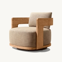 BRONTE Chaise en bois de teck personnalisée Chine fabricant extérieur pivotant Patio chaise longue loisirs nouveau jardin canapé simple
