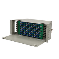 Panel de Conexión de Fibra Óptica de Alta Densidad LC Dúplex de 144 Núcleos, ODF de 19 Pulgadas para Montaje en Rack, para FTTH, Telecomunicaciones, OEM