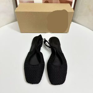 <span class=keywords><strong>Sandali</strong></span> estivi a punta tonda <span class=keywords><strong>intrecciati</strong></span> con tacco piatto a fondo piatto da esterno con cinturino e scarpe singole da donna stile cavo - Product Image 6