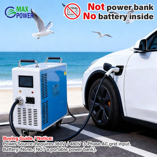 Residencial Home Use 480V Input 7kW 20kW 30kW 40kW 60kW CCS1 CCS2 GBT Portable Electric Vehicle Mobile DC EV Fast Charger