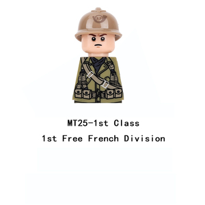 WW2 militar Mini <span class=keywords><strong>soldado</strong></span> figura arma Teniente Capitán médico <span class=keywords><strong>primera</strong></span> división libre Francia ejército bloques <span class=keywords><strong>de</strong></span> construcción ladrillos Juguetes - Product Image 3