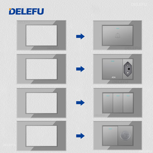 BAOBEN Prise murale USB avec chargeur intégré, normes Brésil, Italie, États-Unis, UE, combinaison libre, <span class=keywords><strong>gris</strong></span>, DIY, avec ports USB Type A et Type C - Product Image 3
