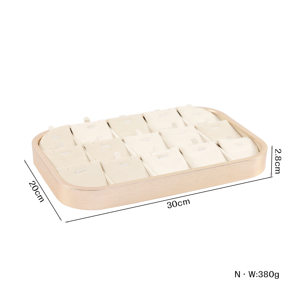 Vassoio pendente a 15 scomparti Oro+Beige