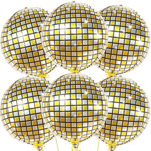 Hstyle 22 pulgadas 4D grandes globos redondos de papel de aluminio Disco <span class=keywords><strong>Fever</strong></span> espejo globos multicolores para fiesta cumpleaños fiesta boda - Product Image 5
